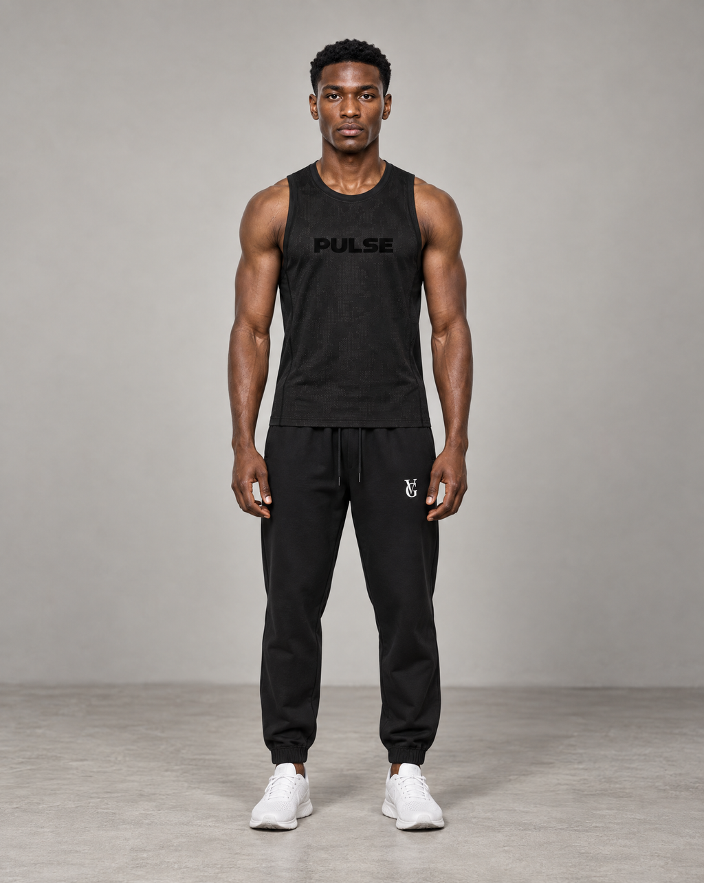 PULSE™ Jacquard Training Tank – Black – Produktansicht 3