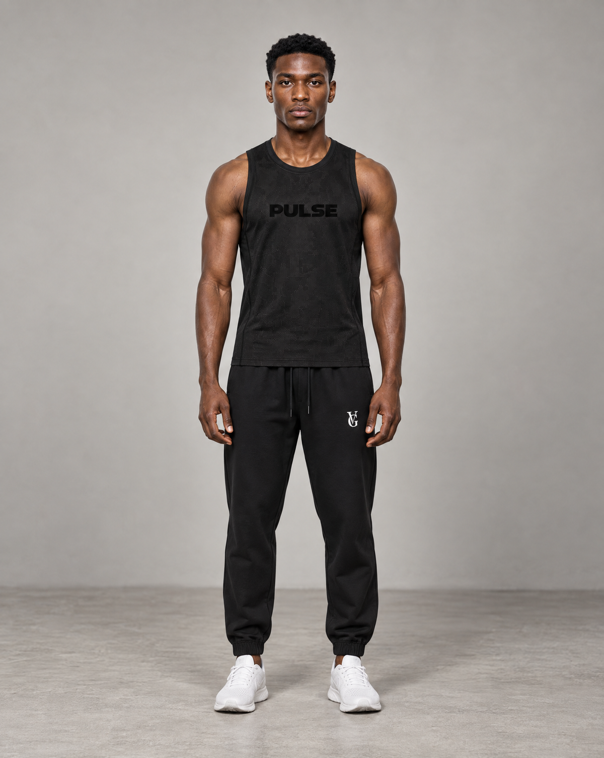 PULSE™ Jacquard Training Tank – Black – Produktansicht 3