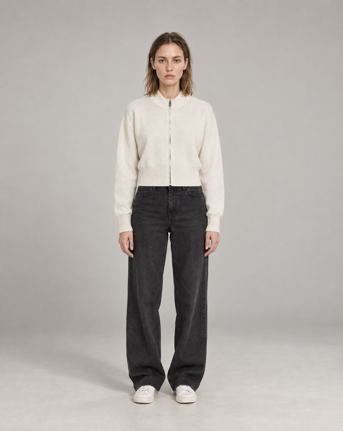 Golden Vein Zip Cardigan – Apricot – Produktansicht 5