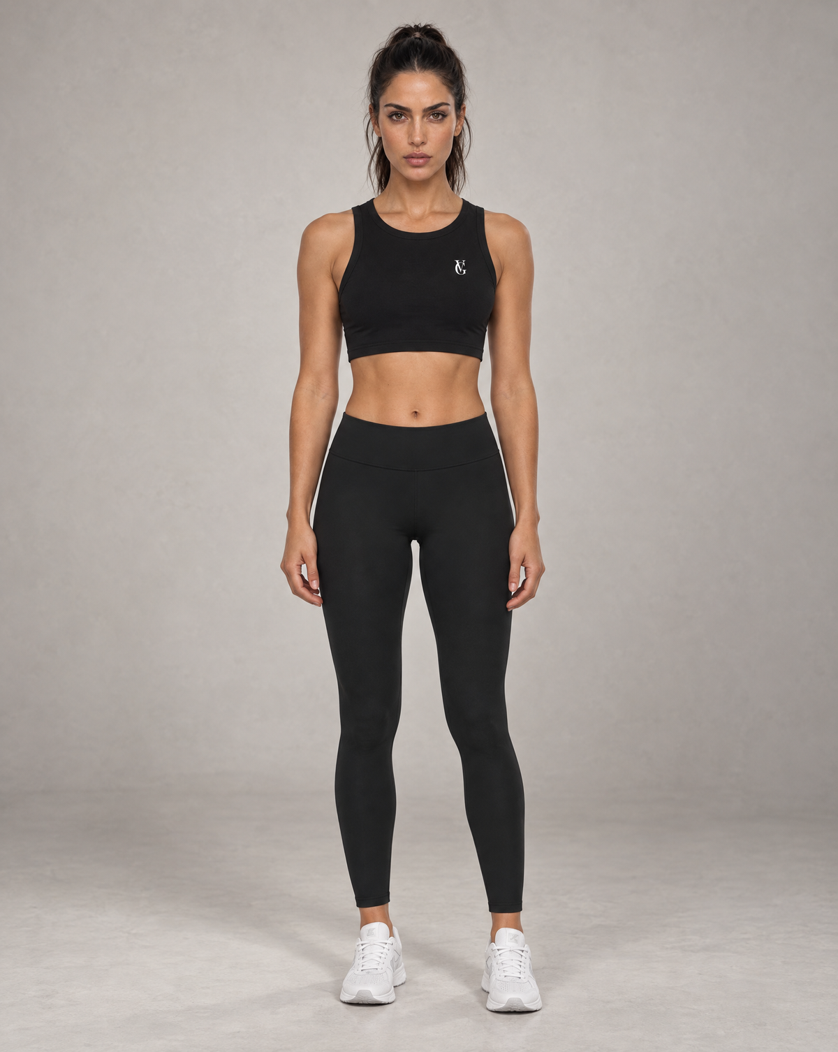 Golden Vein Cropped Tank – Black – Produktansicht 3