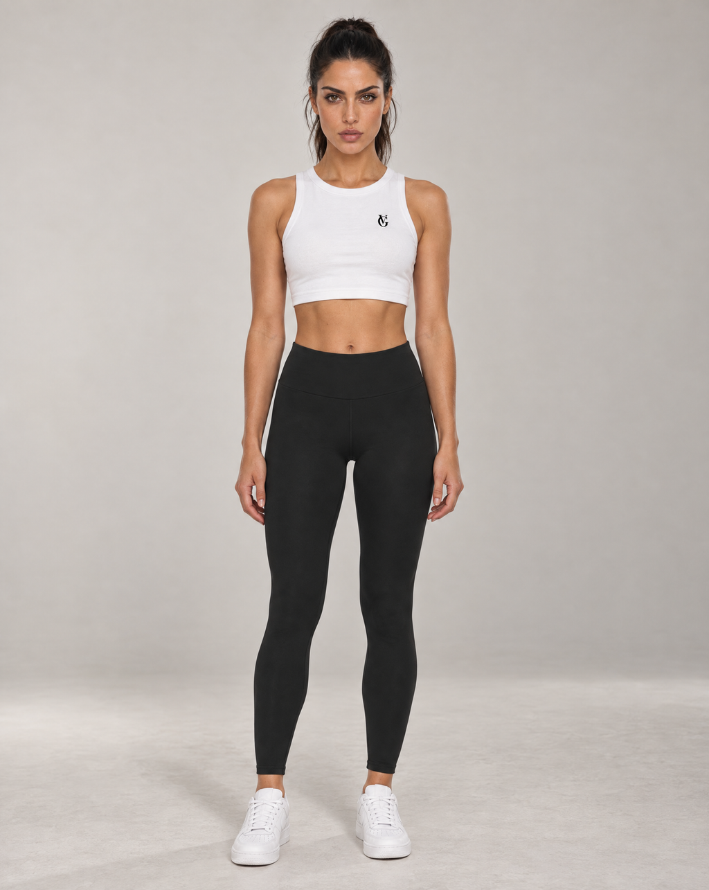 Golden Vein Cropped Tank – White – Produktansicht 3