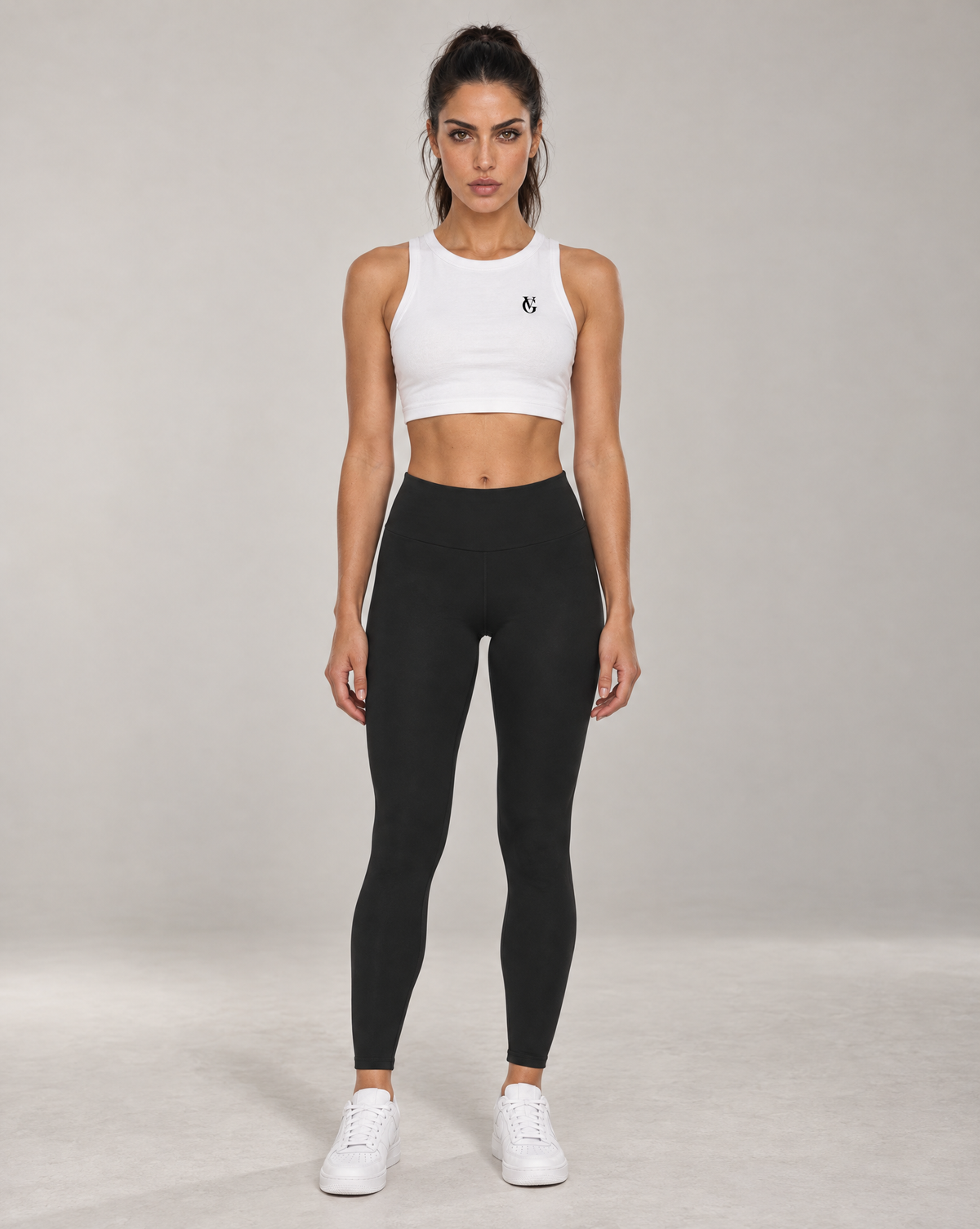 Golden Vein Cropped Tank – White – Produktansicht 3