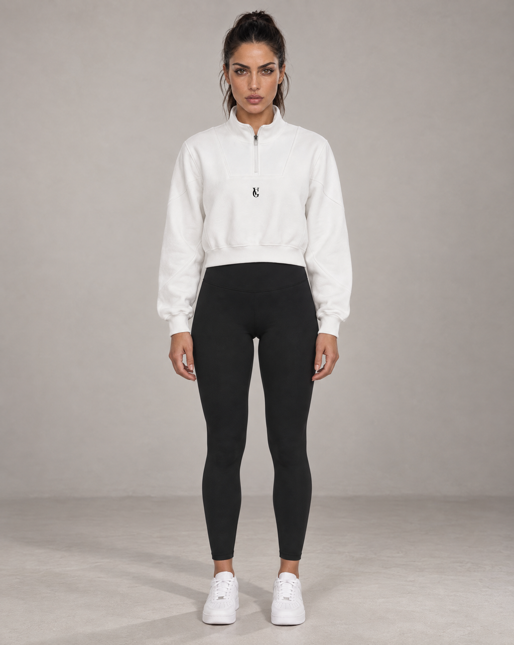 Golden Vein Fleece Quarter-Zip – White – Produktansicht 3