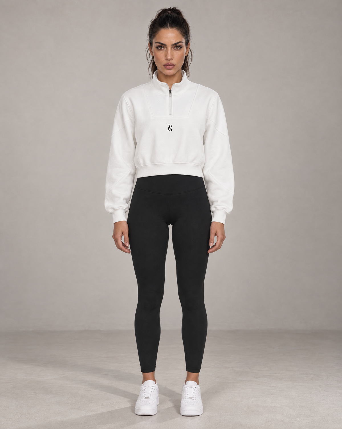 Golden Vein Fleece Quarter-Zip – White – Produktansicht 3