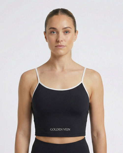 Crop Top – Schwarz – Produktansicht 1