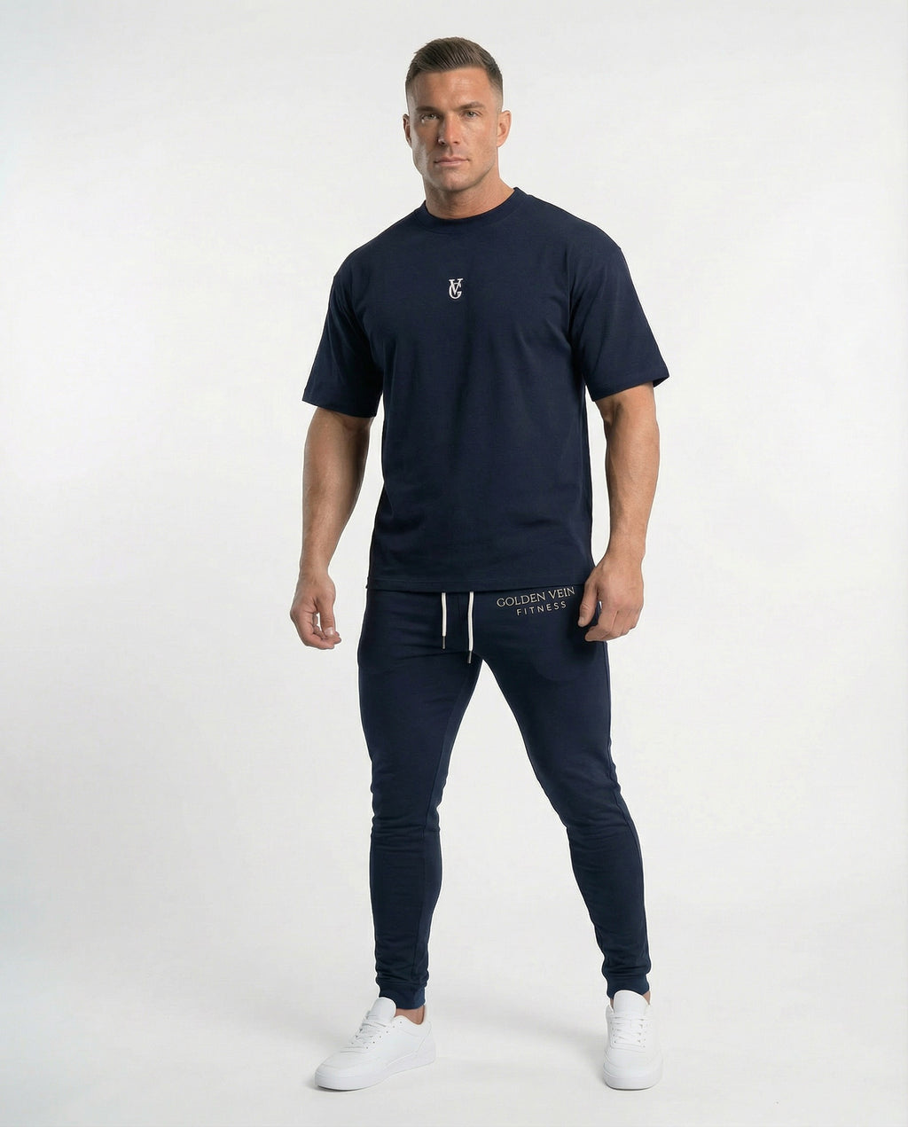 Golden Vein Fit Jogger – Navy