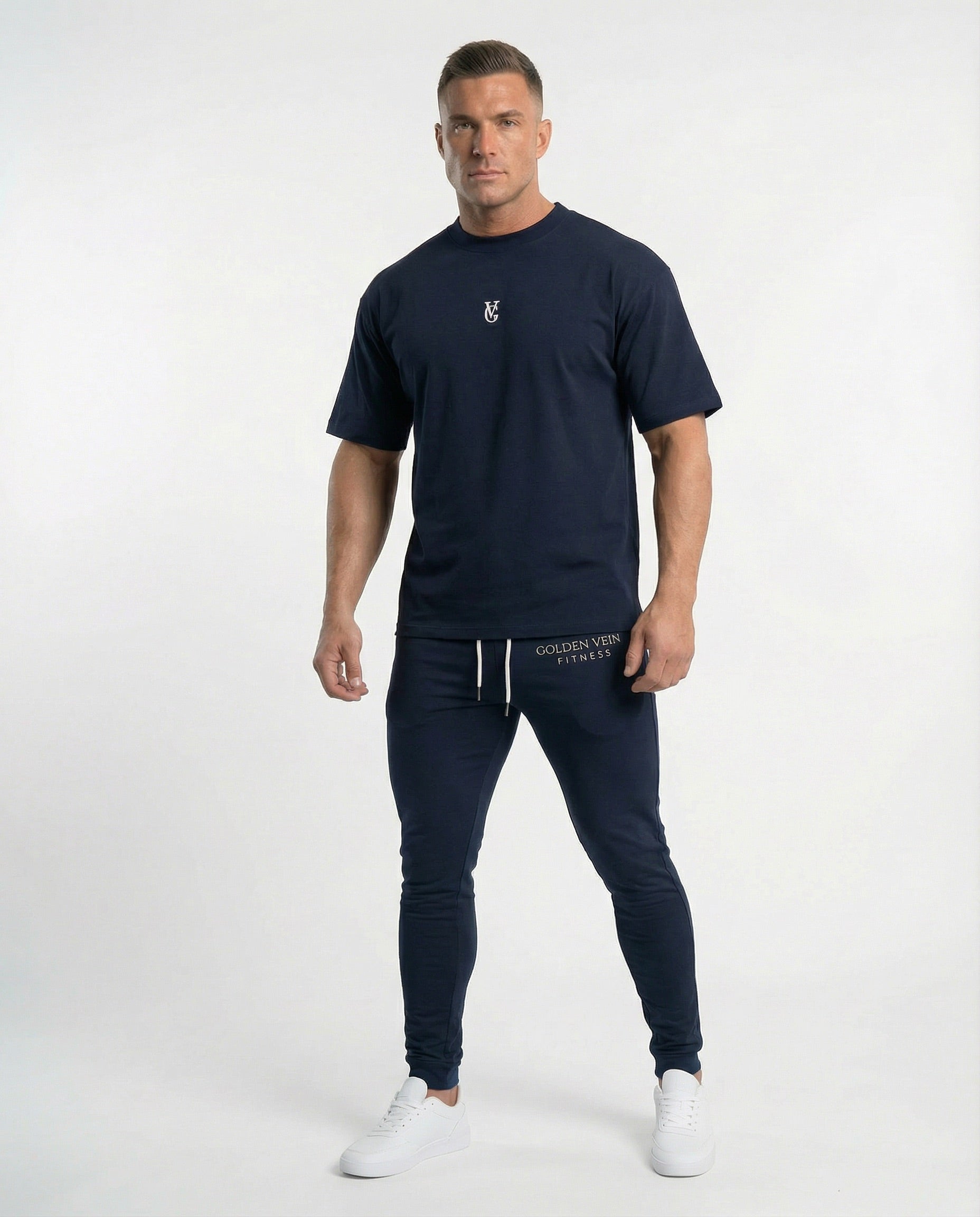 Golden Vein Fit Jogger – Navy