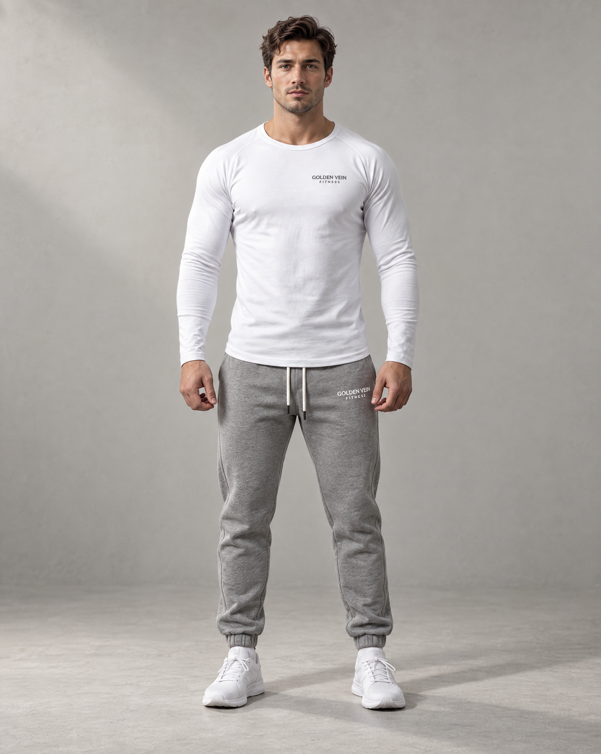 Golden Vein Premium Jogger in Grau – Produktansicht 2