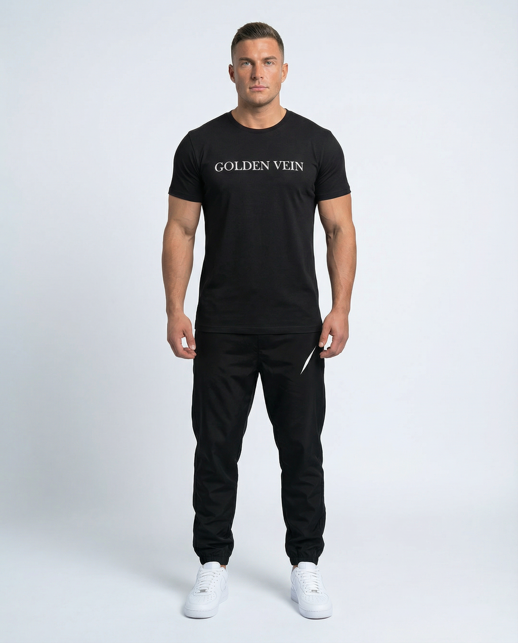Golden Vein Basic Shirt in Schwarz – Produktansicht 2