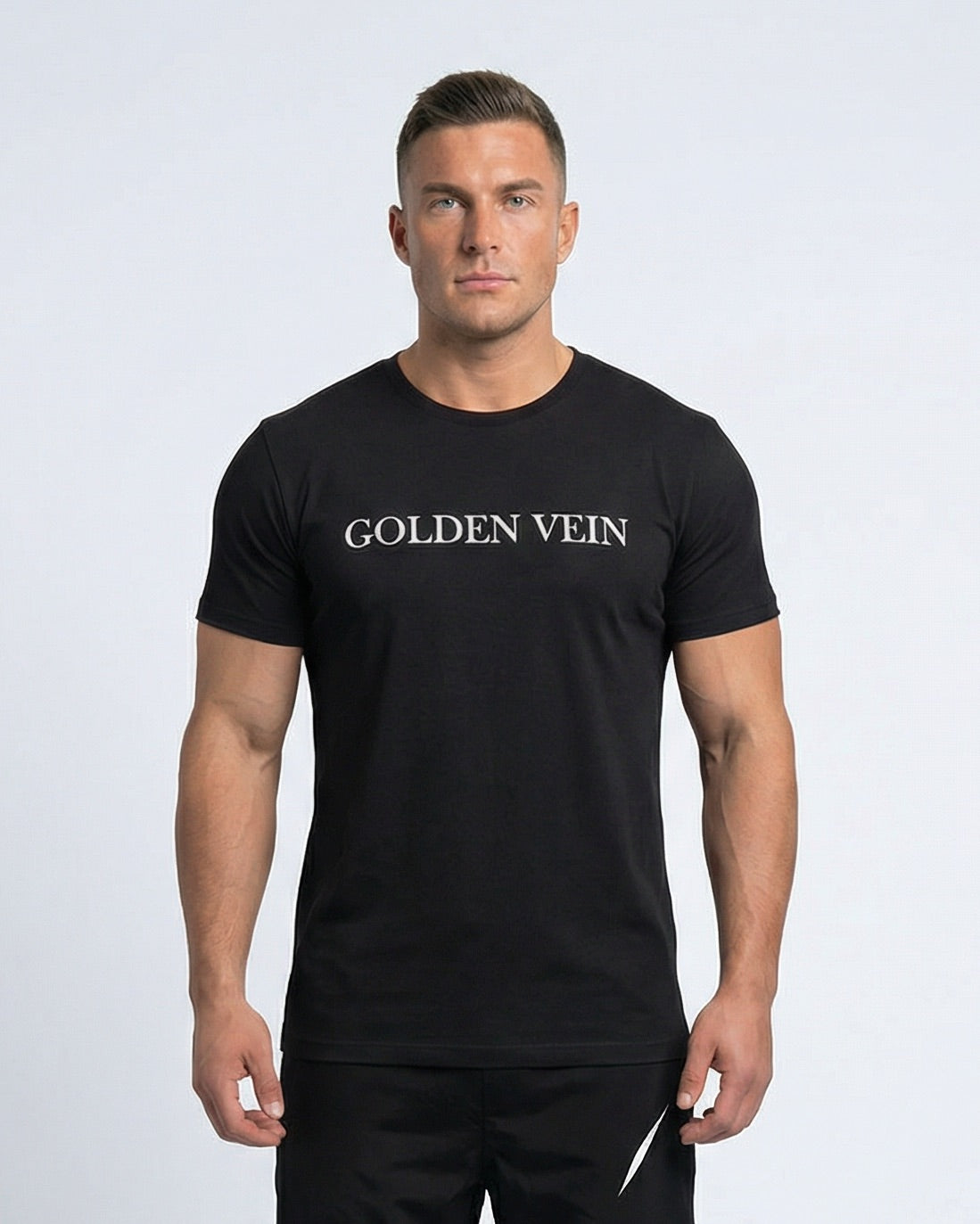 Golden Vein Basic Shirt – Schwarz