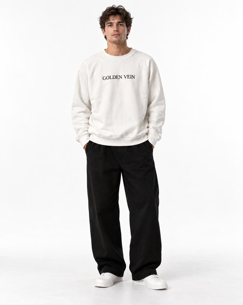 Golden Vein Sweater in Weiß – Produktansicht 2