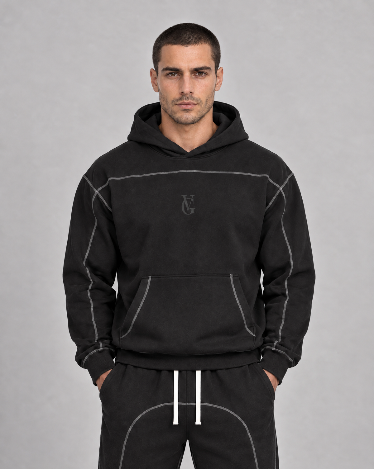 Golden Vein Structure Hoodie – Produktansicht 1