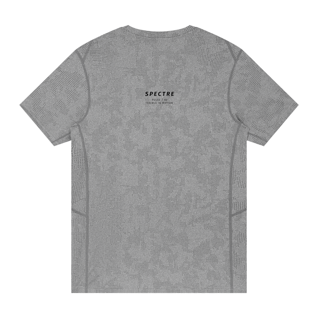 PULSE™ Jacquard Mesh T-Shirt – Heather Grey – Produktansicht 7