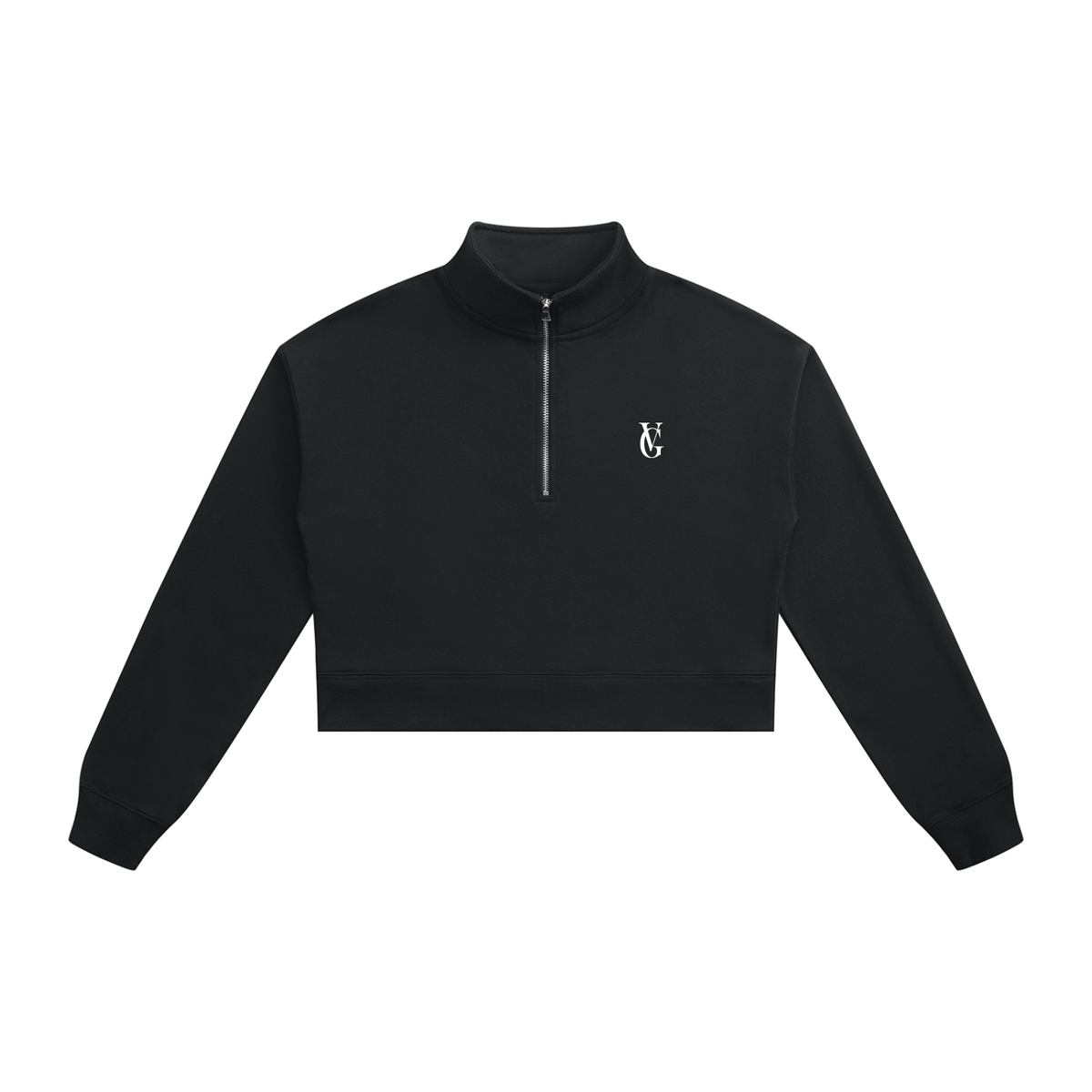Golden Vein Cropped Quarter-Zip – Black – Produktansicht 7