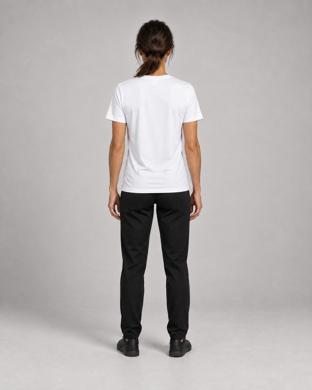 Golden Vein Basic Shirt Weiß – Damen Rückansicht