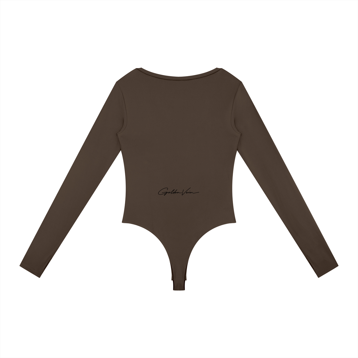 Golden Vein Flow Long Sleeve Bodysuit – Coffee – Produktansicht 10
