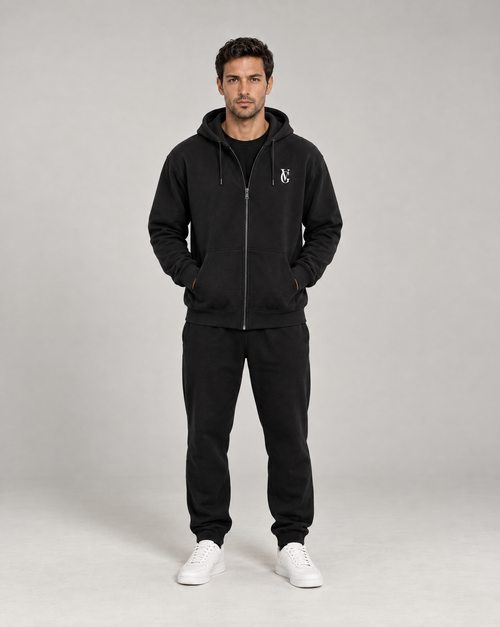 Be Ready To Lose It All Zip Hoodie Schwarz – Herren Frontansicht