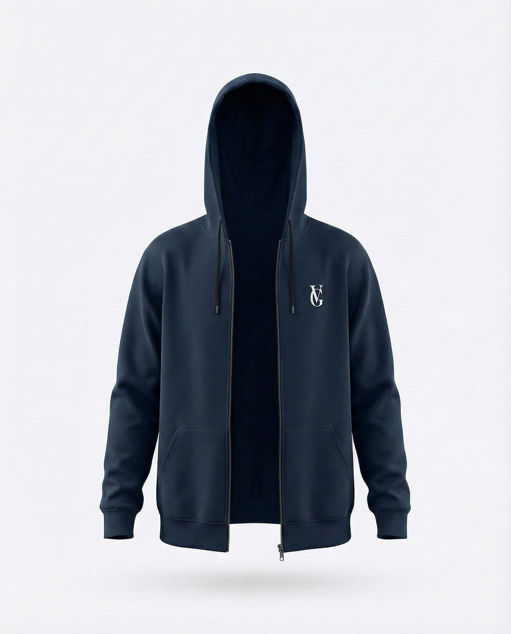 Be Ready To Lose It All Zip Hoodie Navy – Front Produktansicht