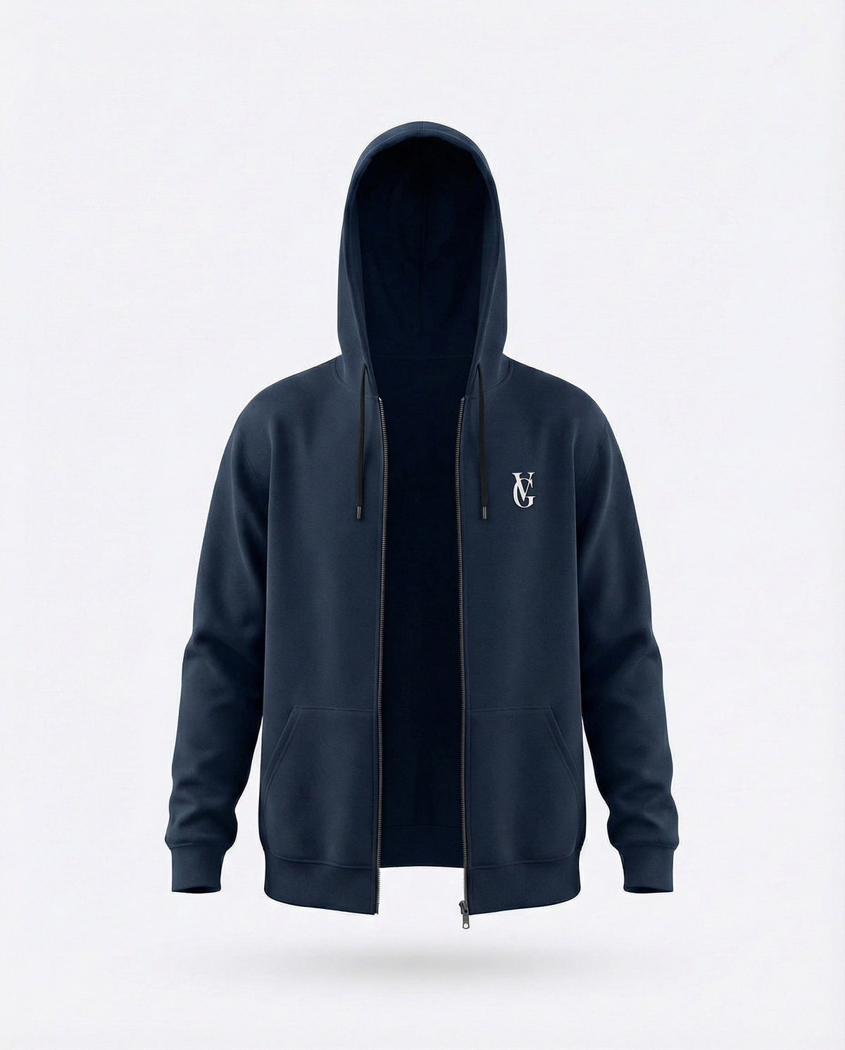 Be Ready To Lose It All Zip Hoodie Navy – Front Produktansicht