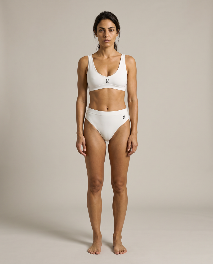 GV High Waist Bikini Off-White – Front