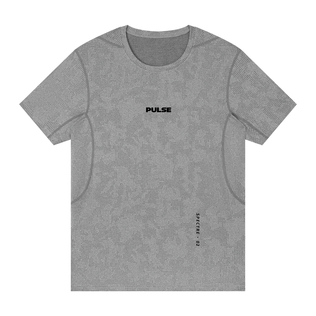 PULSE™ Jacquard Mesh T-Shirt – Heather Grey – Produktansicht 6
