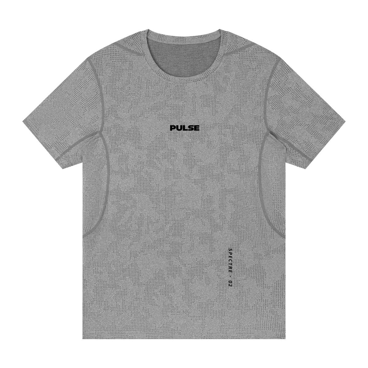 PULSE™ Jacquard Mesh T-Shirt – Heather Grey – Produktansicht 6