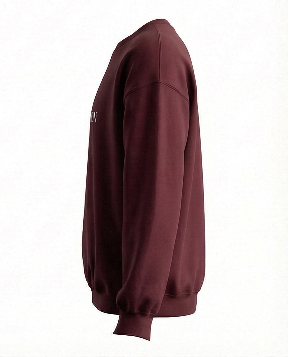Classic Crewneck Sweater – Bordeaux