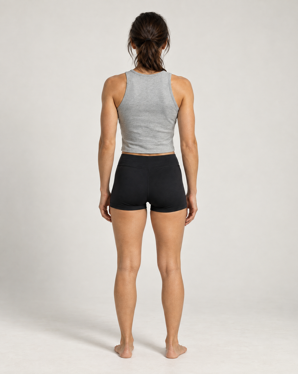 Crop Tanktop Grau Rückansicht