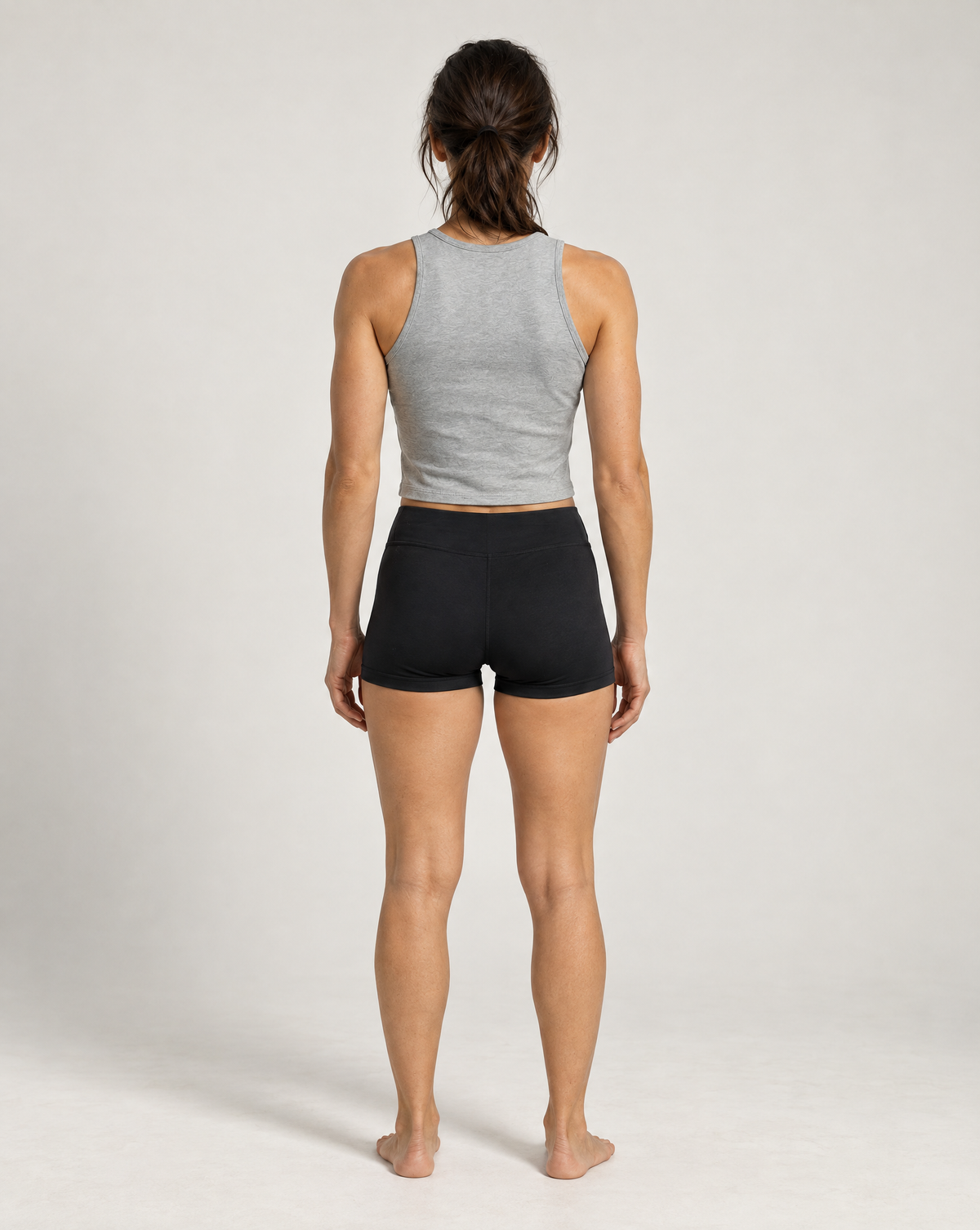 Crop Tanktop Grau Rückansicht
