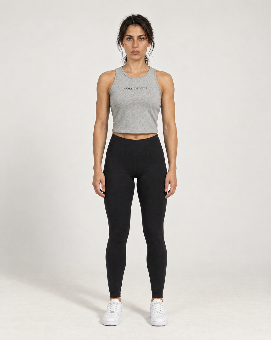 Crop Tanktop Grau Frontansicht