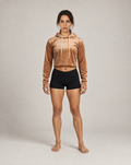 GV Velvet Cropped Hoodie Limited – front view