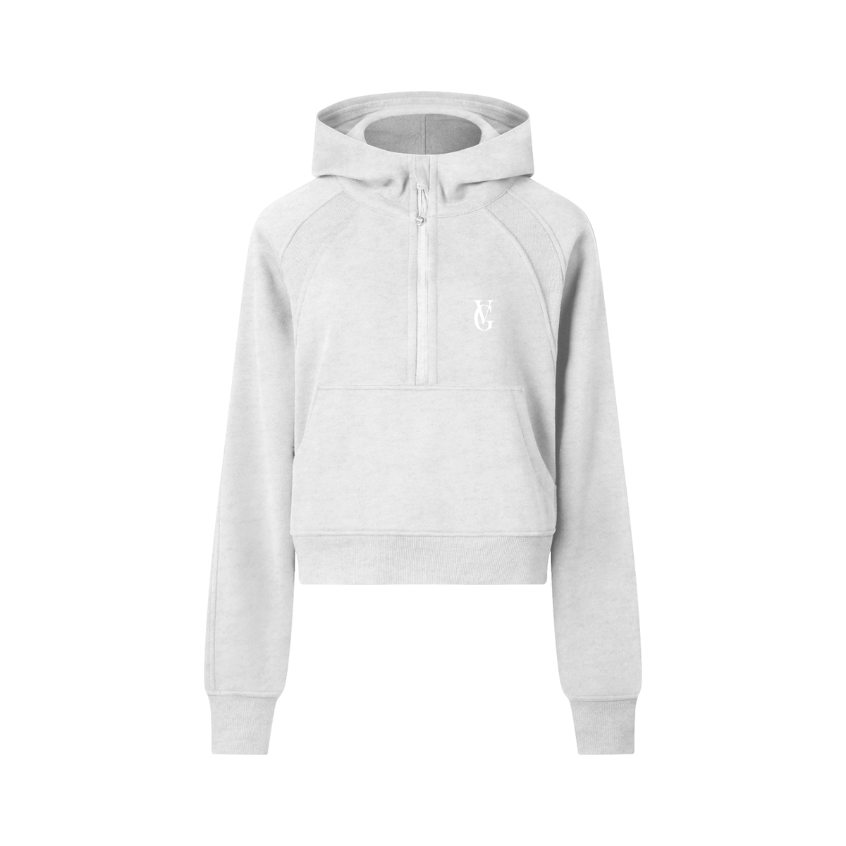 Golden Vein Cropped Half-Zip Hoodie – Cold Grey – Produktansicht 6