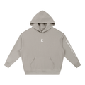 Golden Vein Boxy Hoodie in Grey, oversized cotton-blend hoodie