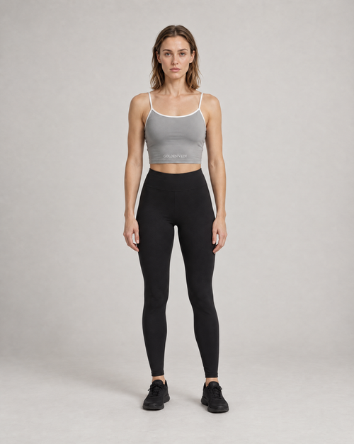 Crop Top Grau – Frontansicht