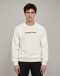 Golden Vein Sweater Weiß Frontansicht
