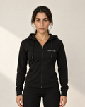 Golden Vein Trainingsjacke Schwarz mit Kapuze Frontansicht