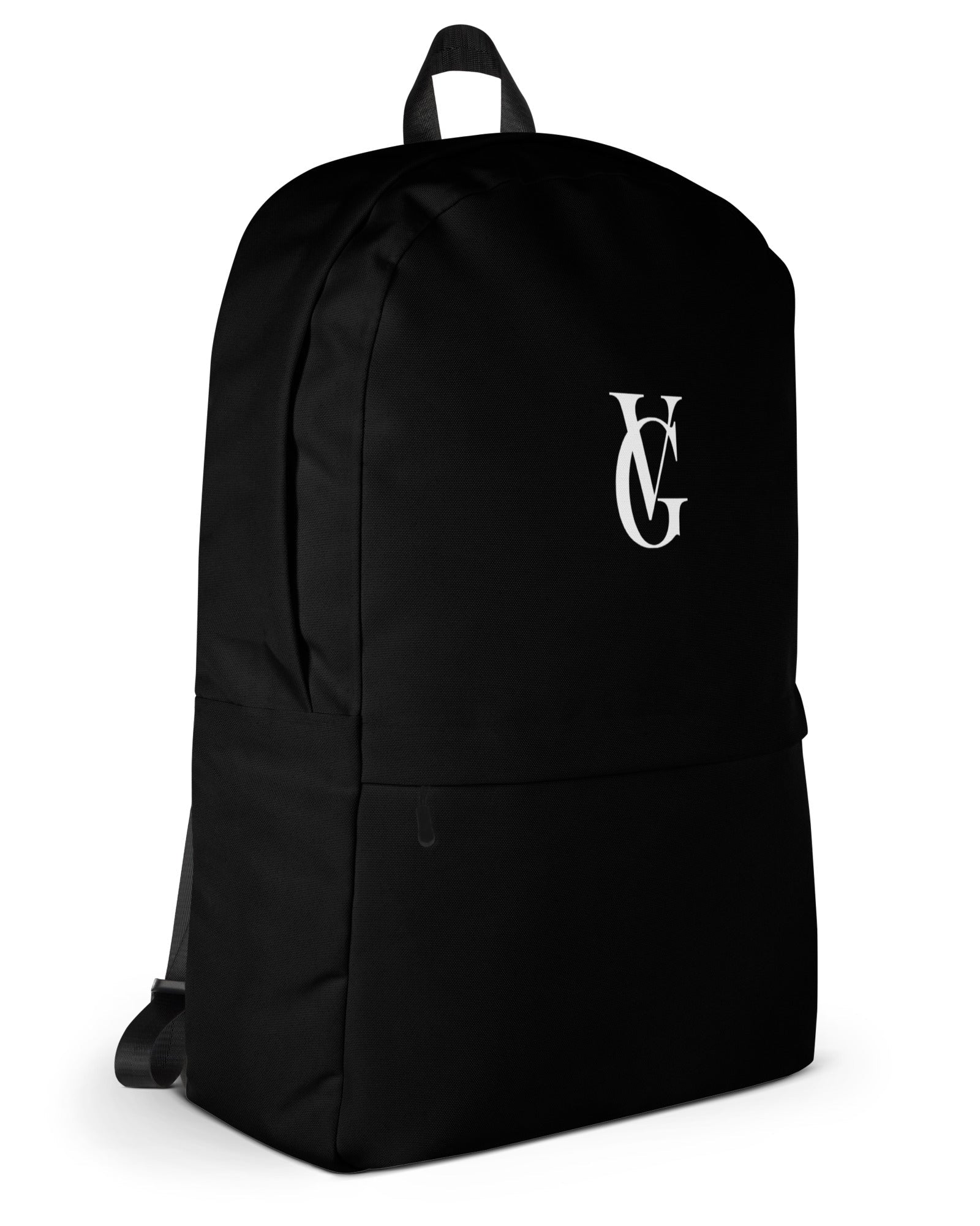 GV Rucksack Schwarz in Seitenansicht mit schlanker Silhouette