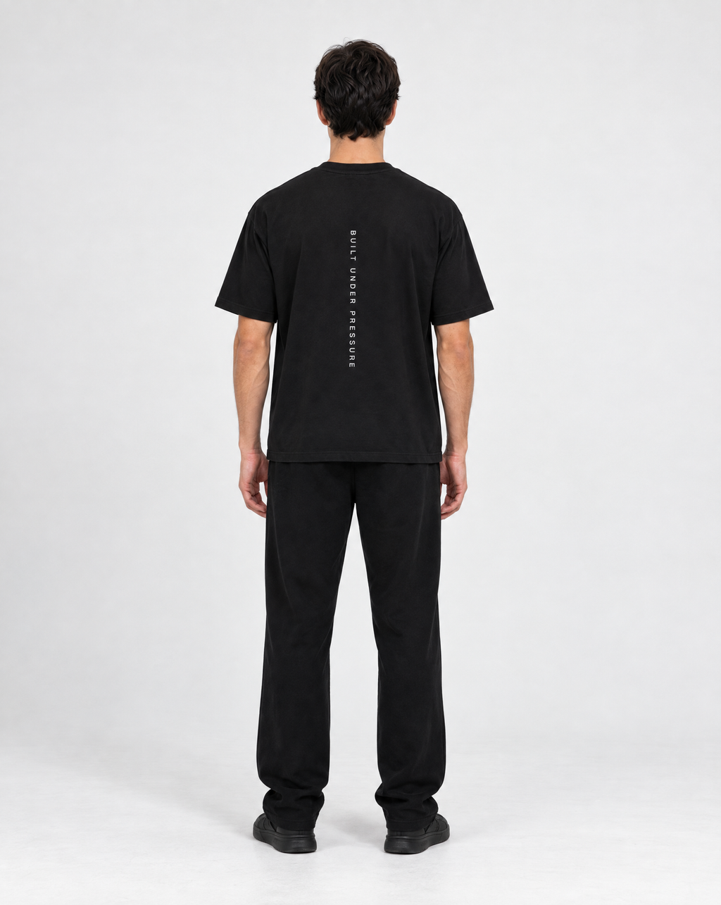 Golden Vein Core Boxy T-Shirt in Schwarz – Rückansicht
