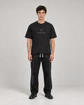 Golden Vein Core Boxy T-Shirt in Schwarz – Vorderansicht