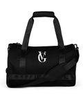 GV Duffle Bag in Schwarz mit zentral platziertem GV-Logo, Frontansicht