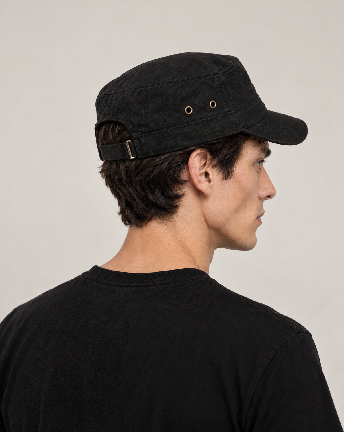 GV Military Cap Schwarz Rückansicht