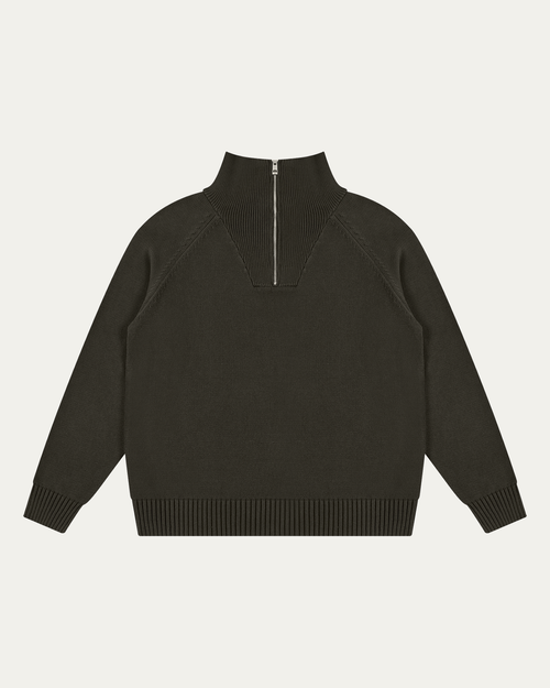 Golden Vein 750-GSM Quarter-Zip Sweatshirt in Braun – Produktdarstellung