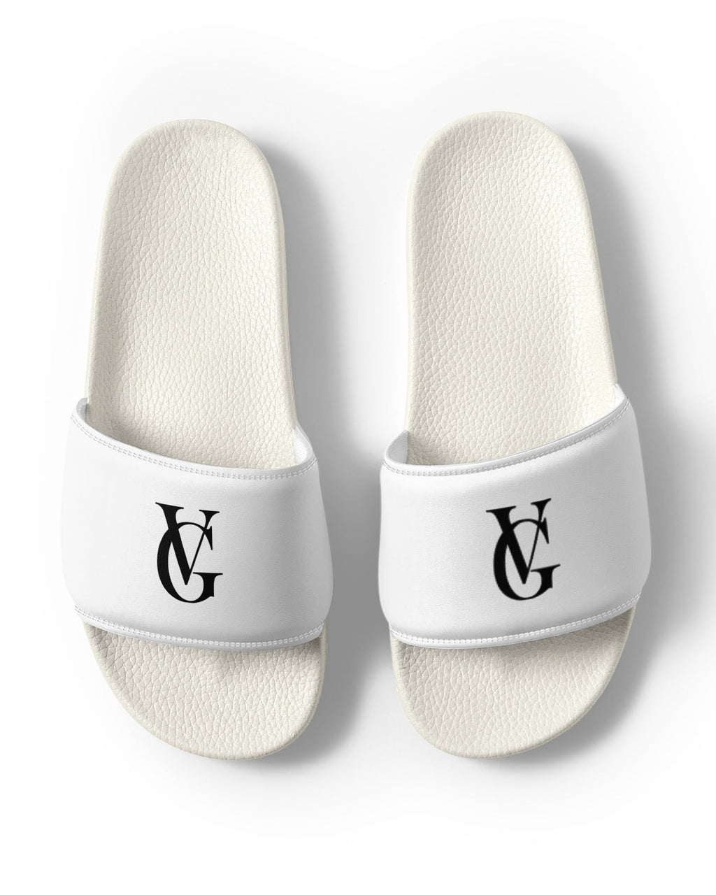 GV Slides in Weiß für Damen als Paar dargestellt mit GV-Logo