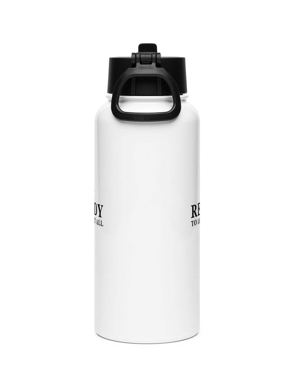 Rückansicht der GV Statement Edelstahl-Wasserflasche 950 ml in Weiß