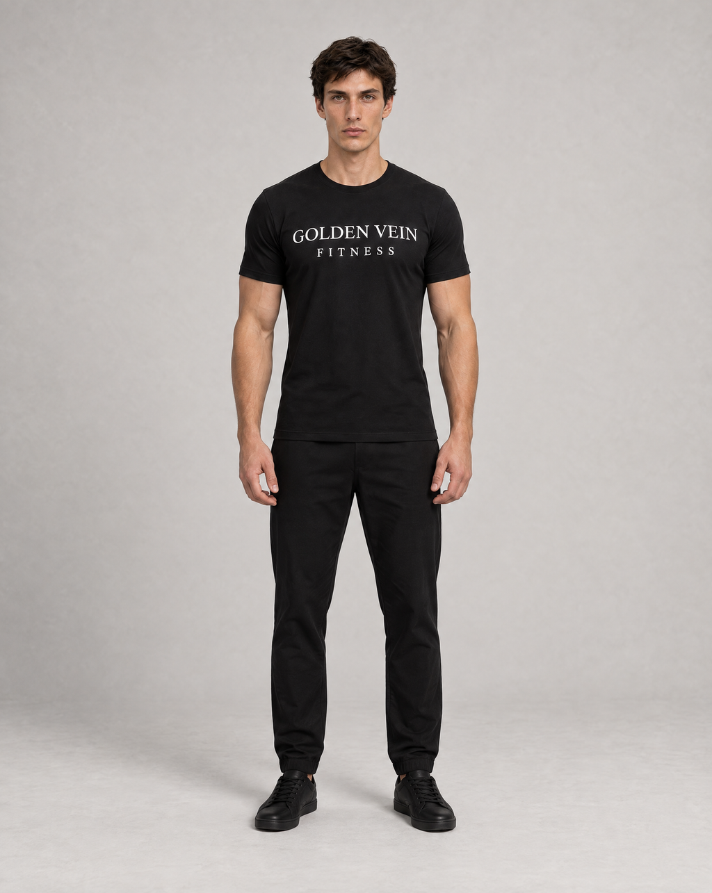 GV Fitness Shirt Schwarz – Frontansicht
