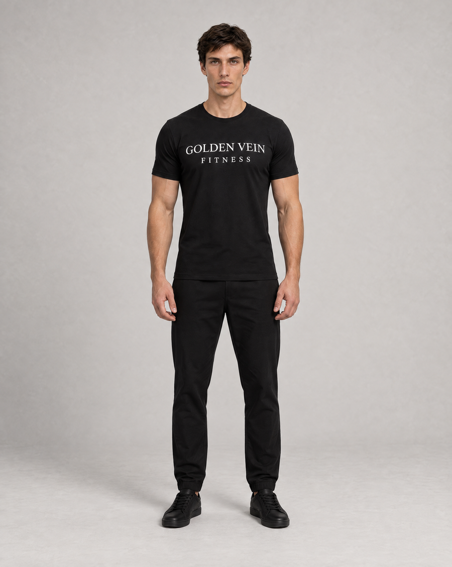 GV Fitness Shirt Schwarz – Frontansicht