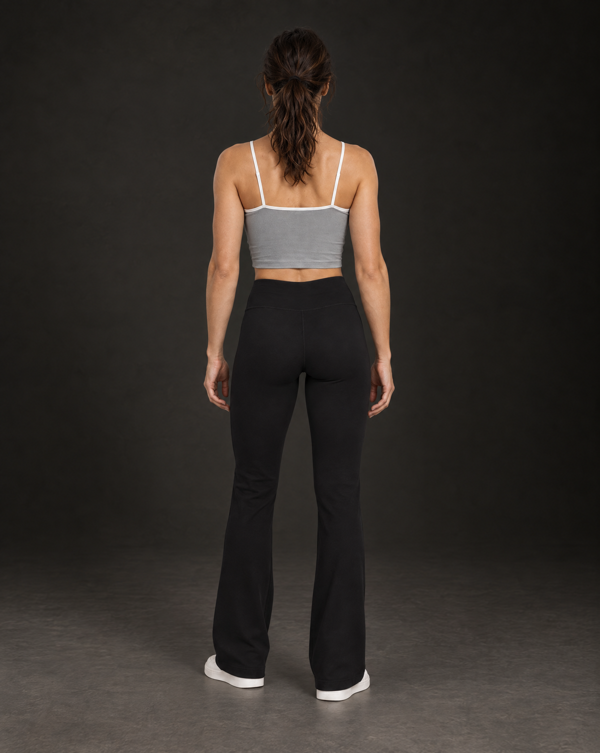 Crop Top Grau – Rückansicht