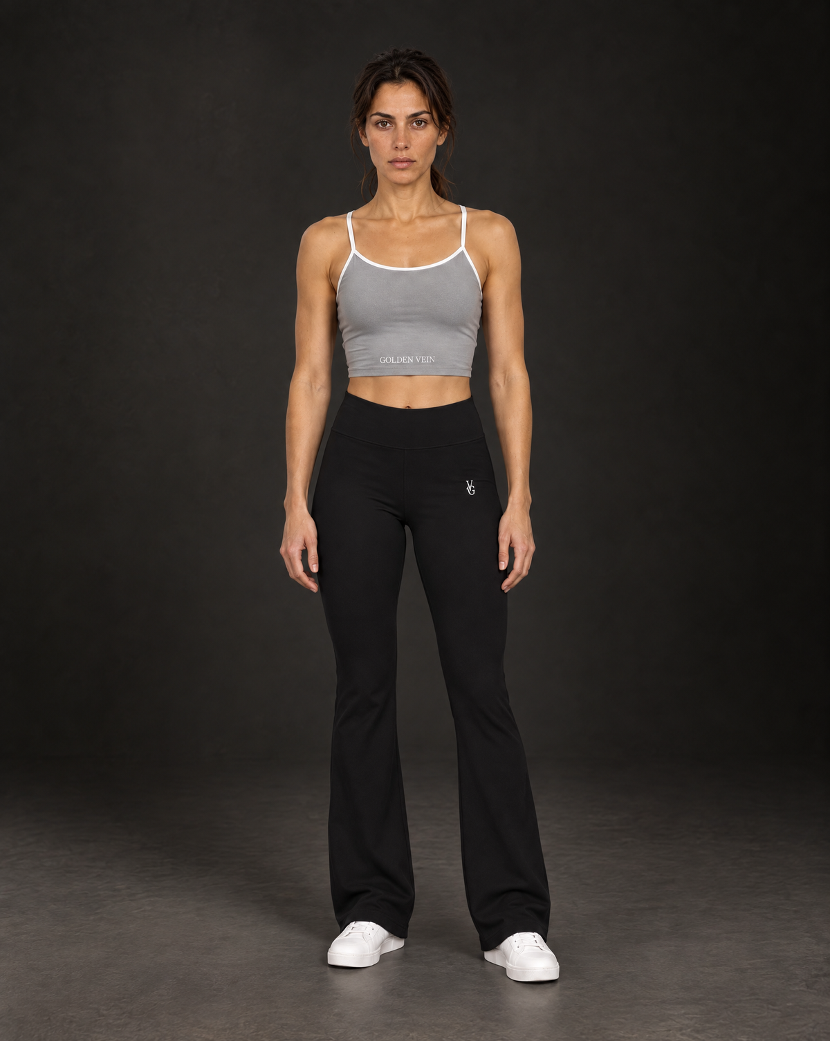 Crop Top Grau – Frontansicht