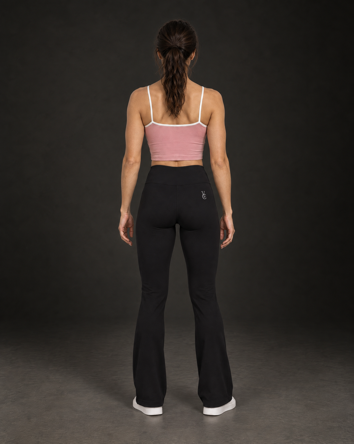 Crop Top Rosa – Rückansicht