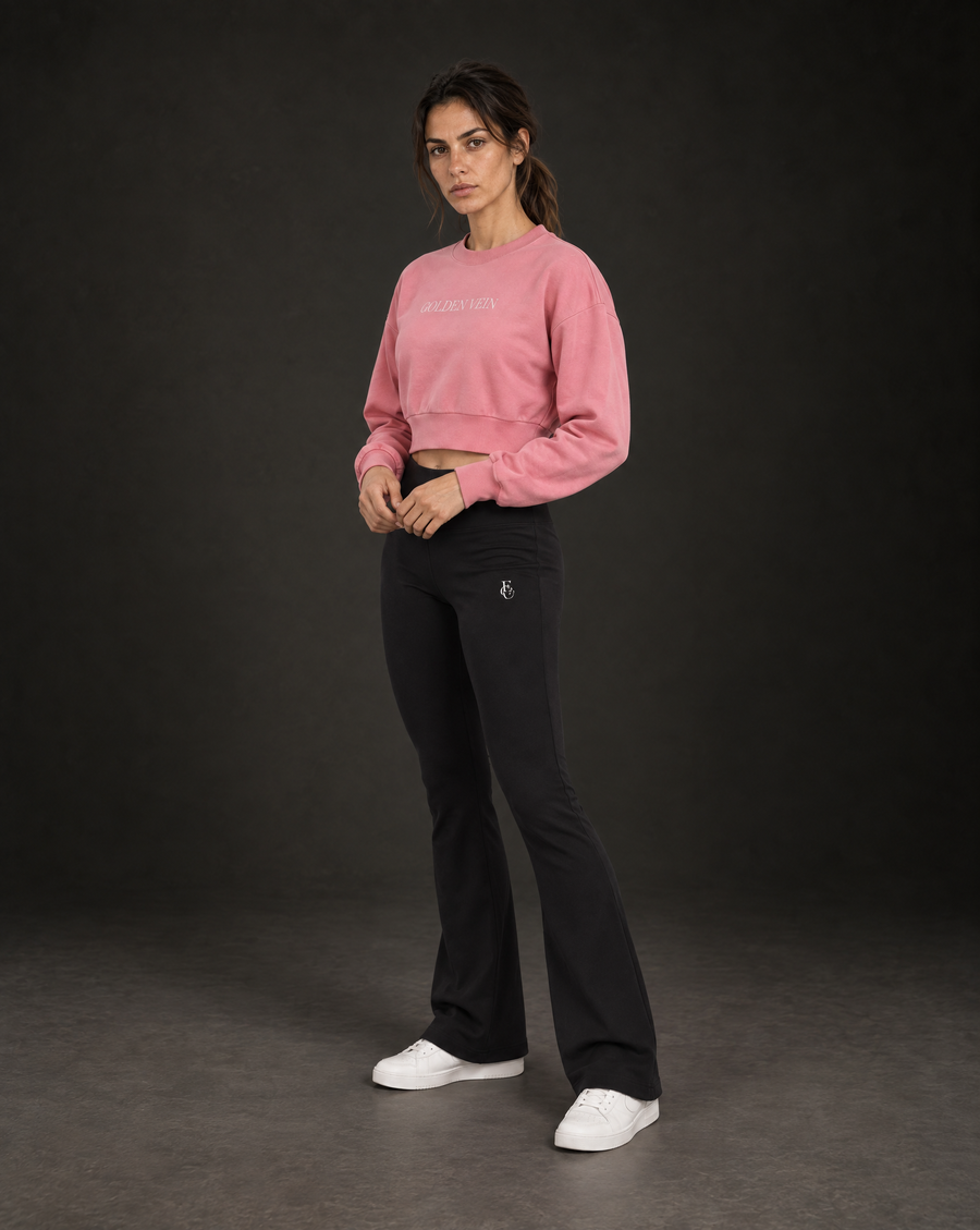 Cropped Sweater Pink – 3/4-Ansicht